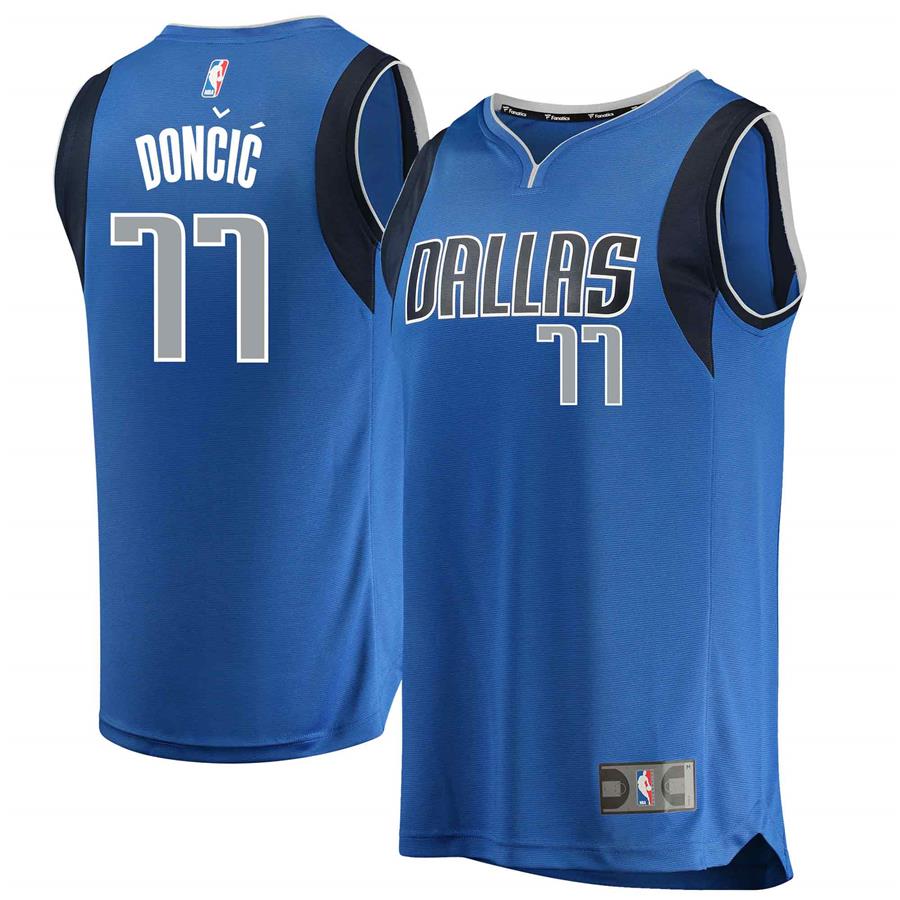 Luka Doncic Dallas Mavericks Fanatics Branded Replica Fast Break Jersey Blue - Icon Edition