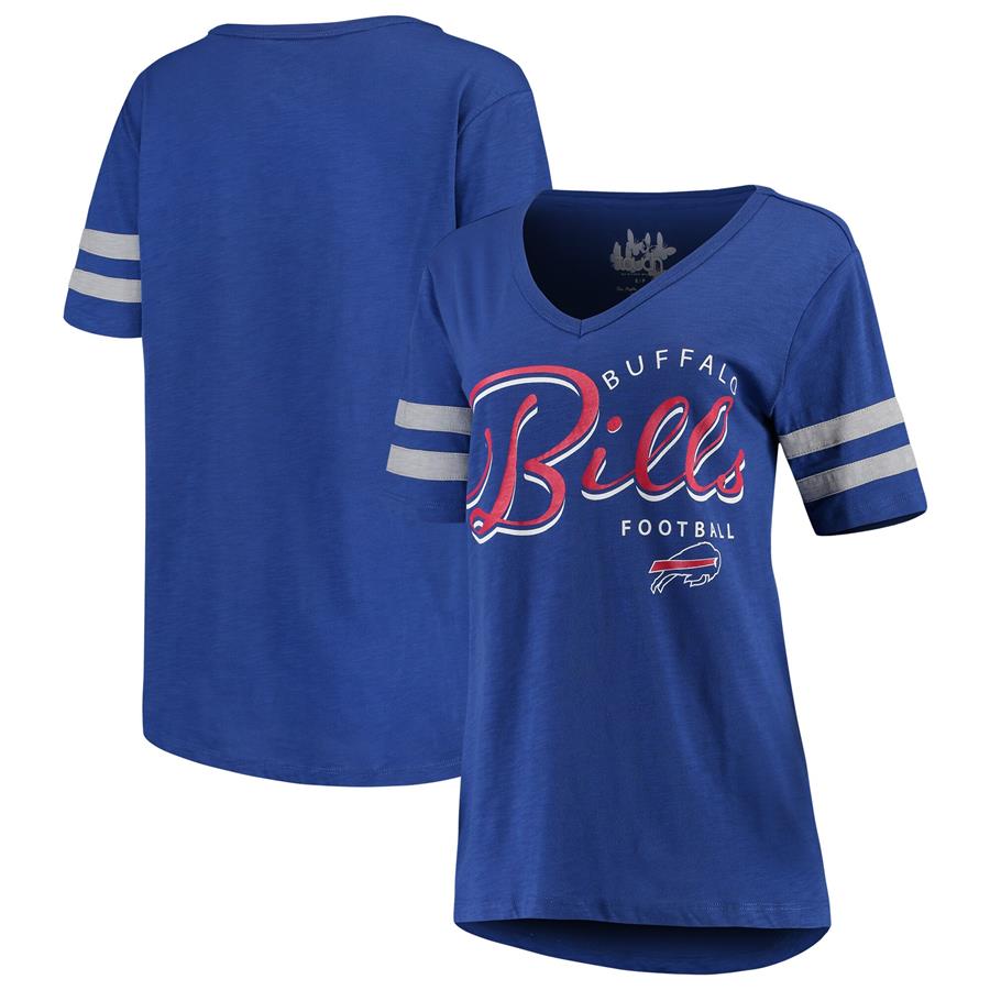 Buffalo Bills Touch by Alyssa Milano Women's Triple Play V-Neck T-Shirt - Royal
