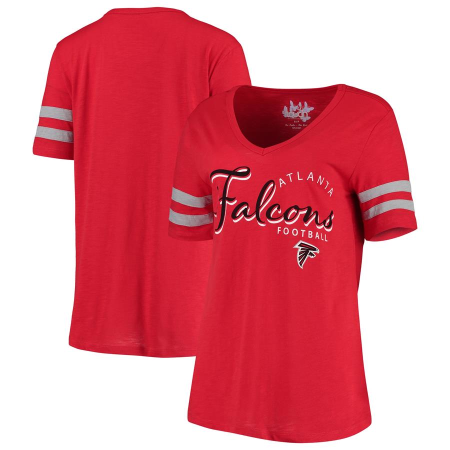 Atlanta Falcons Touch by Alyssa Milano Women's Triple Play V-Neck T-Shirt - Red