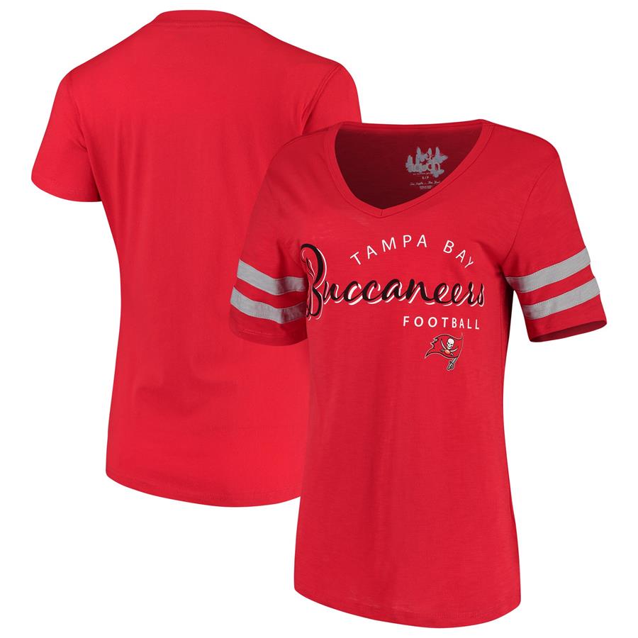 Tampa Bay Buccaneers Touch by Alyssa Milano Women's Triple Play V-Neck T-Shirt - Red
