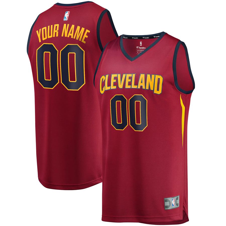 Cleveland Cavaliers Fanatics Branded 2018 NBA Finals Bound Fast Break Custom Replica Jersey Maroon - Icon Edition