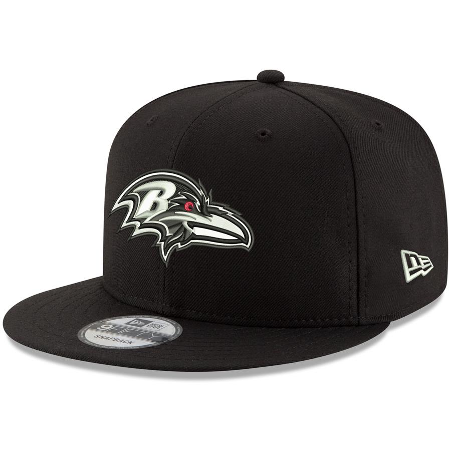 Baltimore Ravens New Era B-Dub 9FIFTY Adjustable Hat - Black