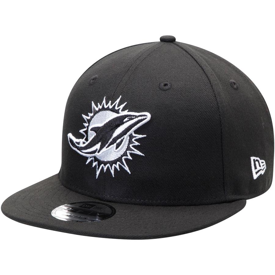 Miami Dolphins New Era B-Dub 9FIFTY Adjustable Hat - Black