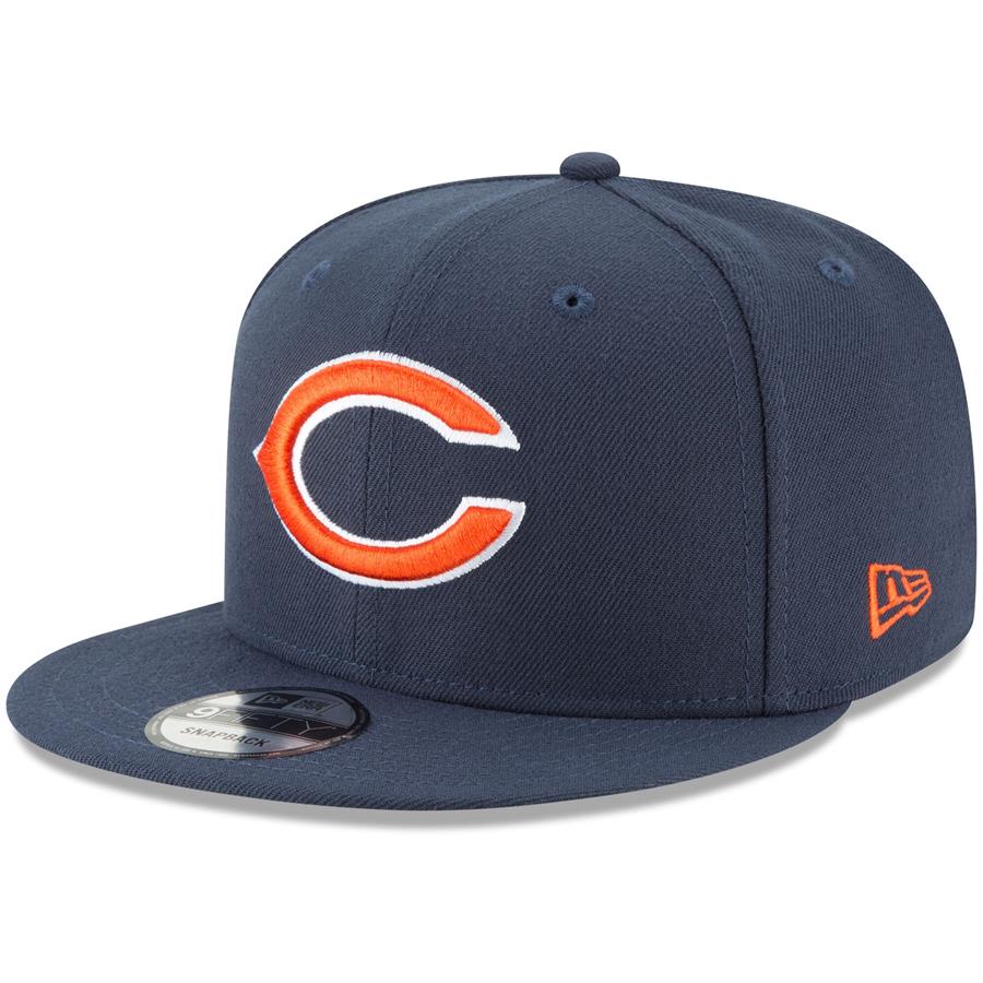 Chicago Bears New Era Basic 9FIFTY Adjustable Snapback Hat - Navy