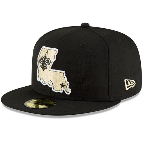 New Orleans Saints New Era Omaha 59FIFTY Hat - Black