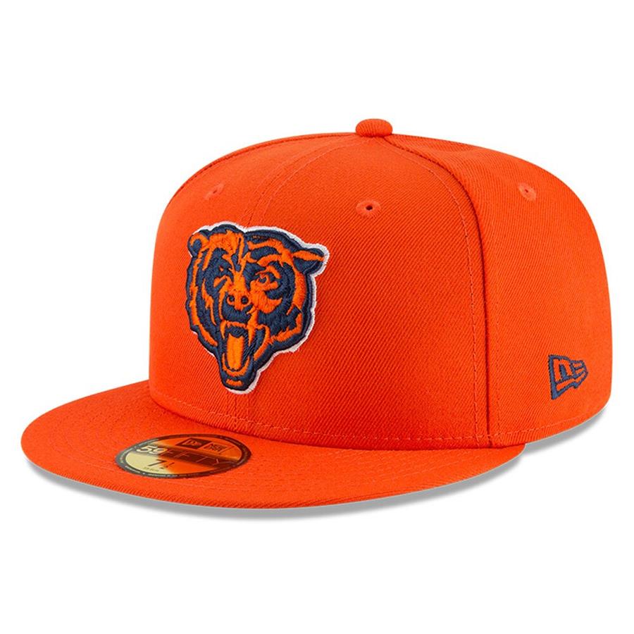Chicago Bears New Era Omaha Throwback 59FIFTY Fitted Hat - Orange