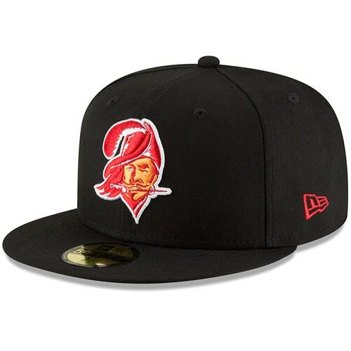 Tampa Bay Buccaneers New Era Omaha Throwback 59FIFTY Fitted Hat - Black