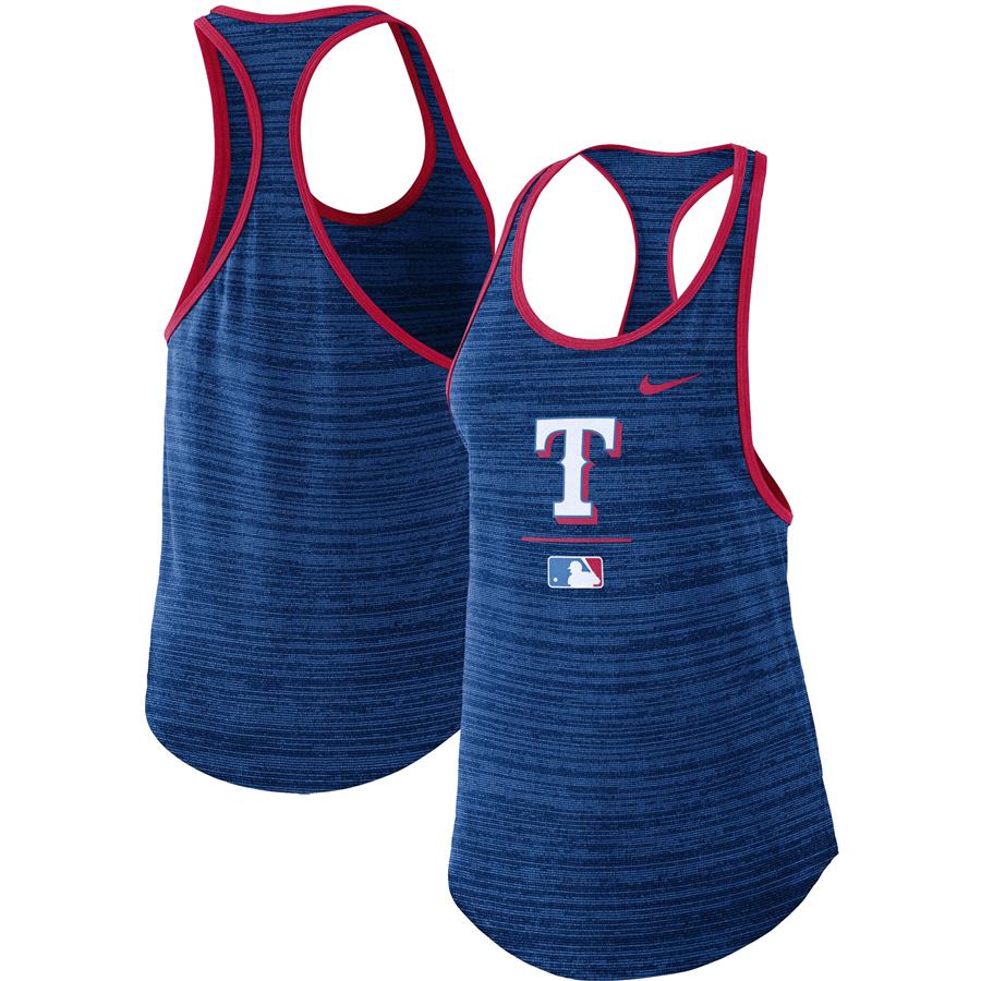 Texas Rangers Nike Women's Authentic Collection Velocity Team Issue Racerback Tank Top - Royal