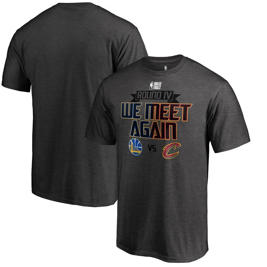 Golden State Warriors vs. Cleveland Cavaliers Fanatics Branded 2018 NBA Finals Bound Dueling Round IV T-Shirt - Heather Gray