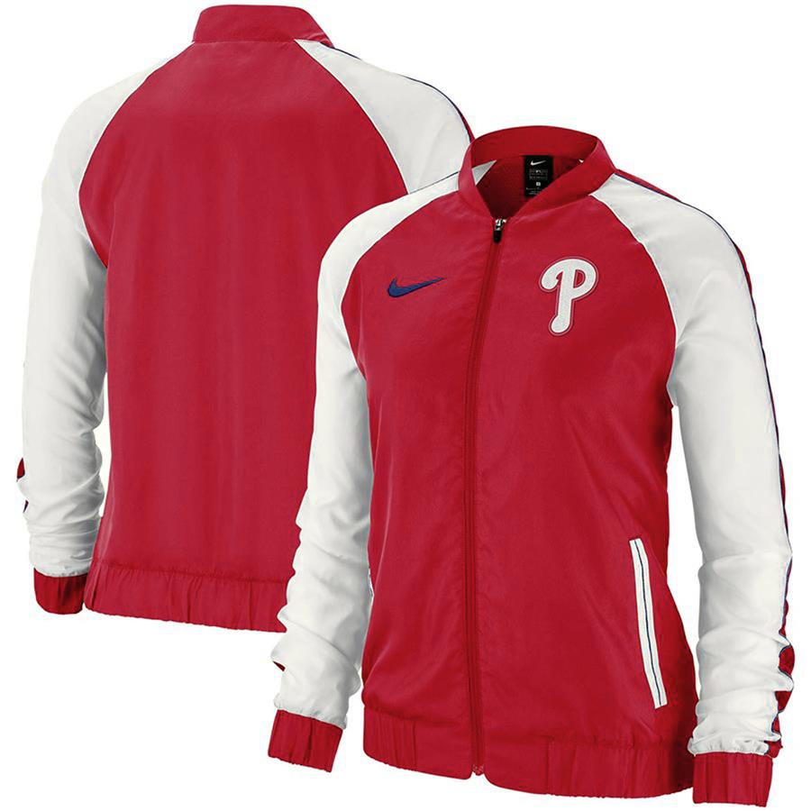 Philadelphia Phillies Nike Women's Varsity Full-Zip Jacket - Red