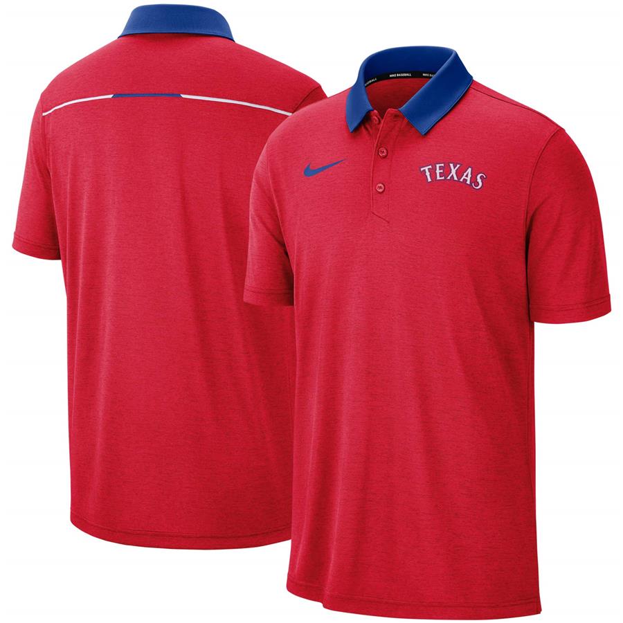 Texas Rangers Nike MLB Breathe Performance Polo - Red