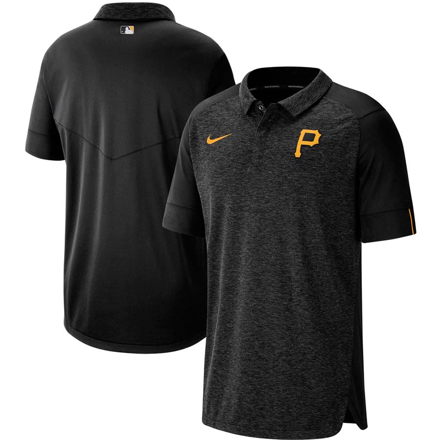 Pittsburgh Pirates Nike Authentic Collection Team Logo Elite Polo - Black