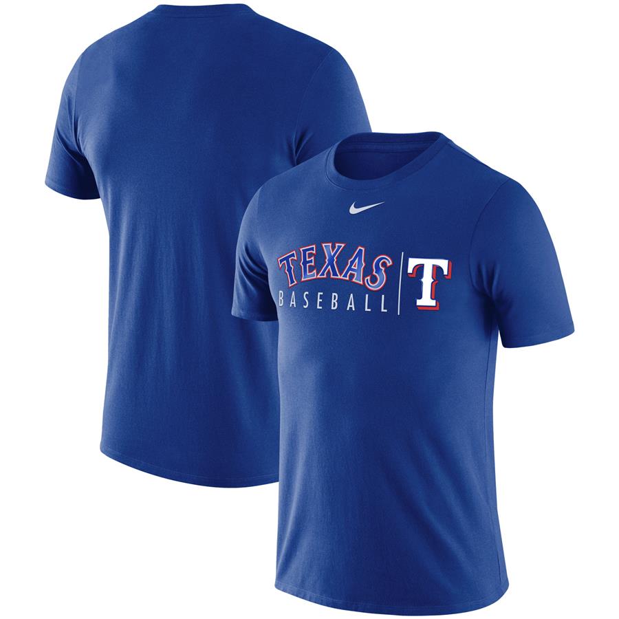 Texas Rangers Nike MLB Practice T-Shirt - Royal