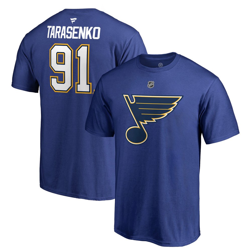 Vladimir Tarasenko St. Louis Blues Fanatics Branded Authentic Stack Name & Number T-Shirt - Blue