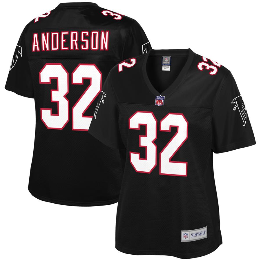Jamal Anderson Atlanta Falcons NFL Pro Line Women's Retired Player Jersey - Black