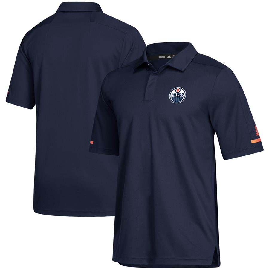 Edmonton Oilers adidas Game Day climalite Polo - Navy