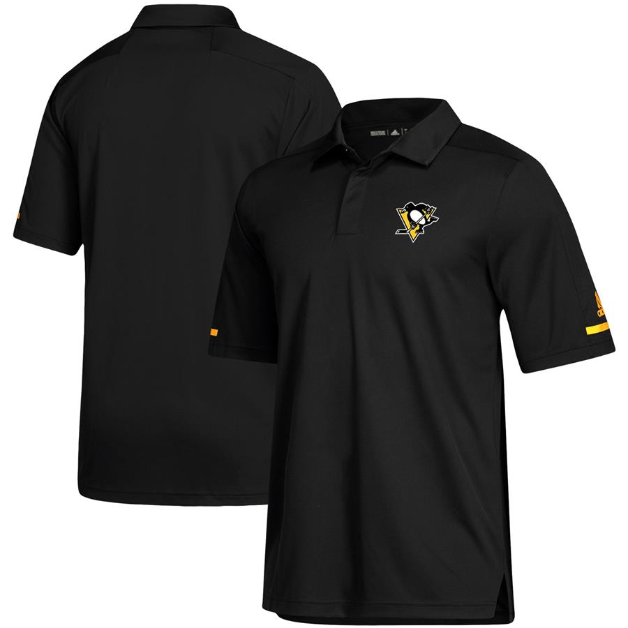 Pittsburgh Penguins adidas Game Day climalite Polo - Black