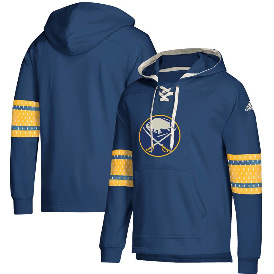 Buffalo Sabres adidas Jersey Lace-Up Pullover Hoodie - Navy