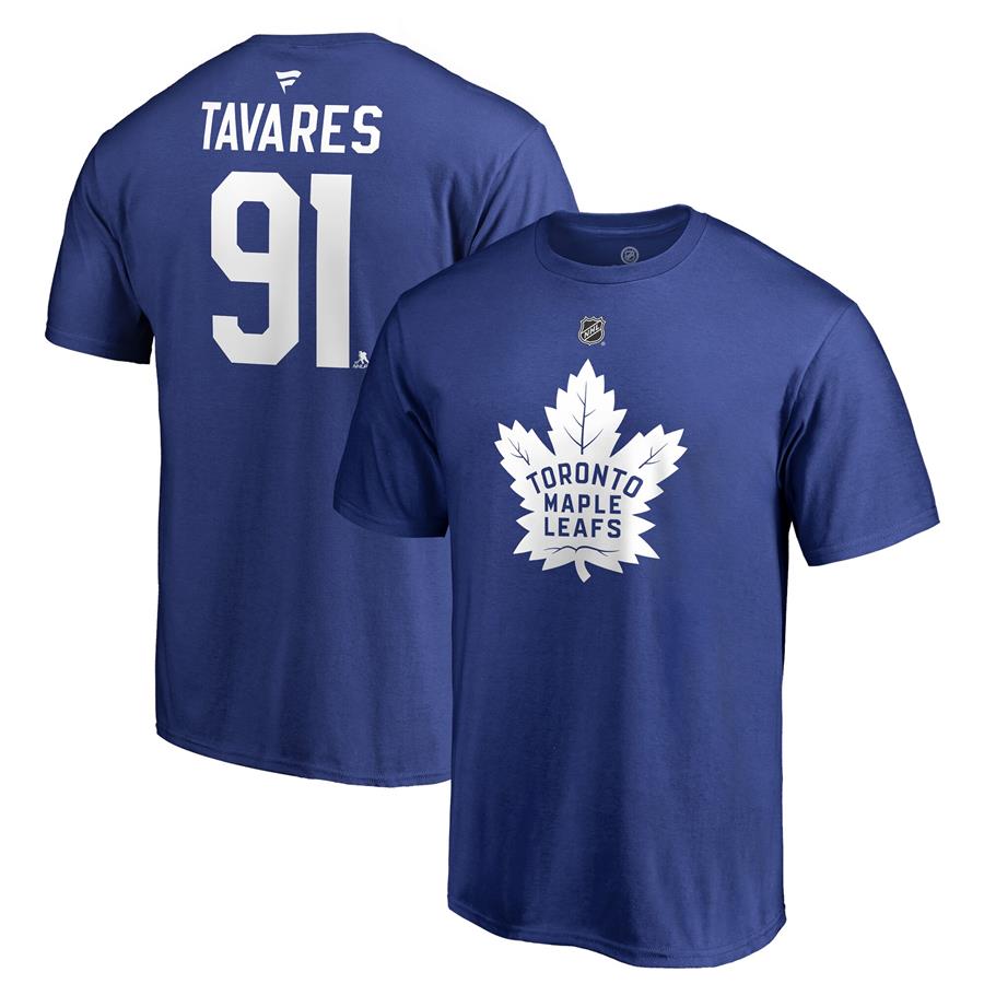 John Tavares Toronto Maple Leafs Fanatics Branded Authentic Stack Name & Number T-Shirt - Royal