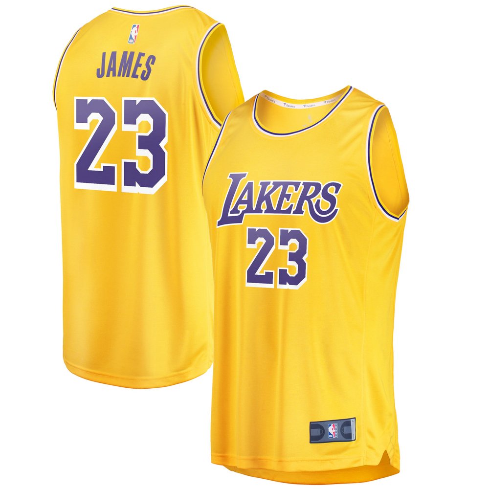 LeBron James Los Angeles Lakers Fanatics Branded Fast Break Replica Player Jersey Gold - Icon Edition