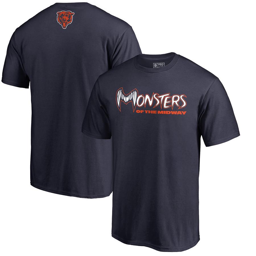 Chicago Bears NFL Pro Line by Fanatics Branded Monsters T-Shirt - Navy