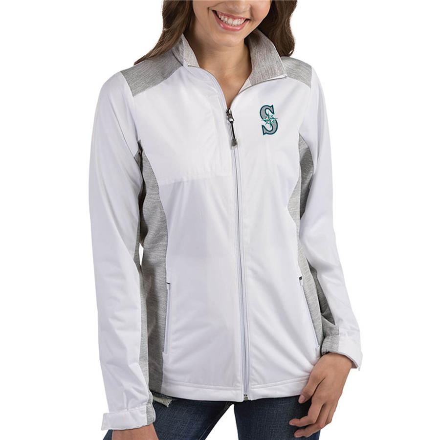 Seattle Mariners Antigua Women's Revolve Full-Zip Jacket - White