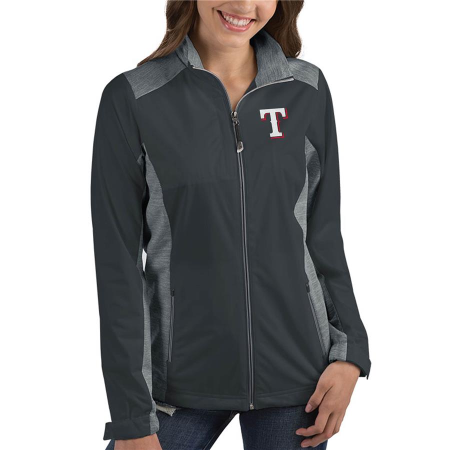 Texas Rangers Antigua Women's Revolve Full-Zip Jacket - Charcoal