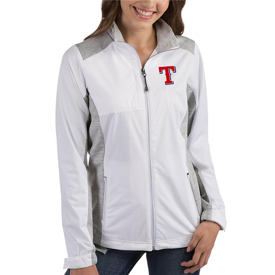 Texas Rangers Antigua Women's Revolve Full-Zip Jacket - White