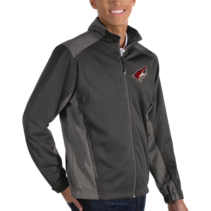 Arizona Coyotes Antigua Revolve II Full Zip Jacket - Charcoal