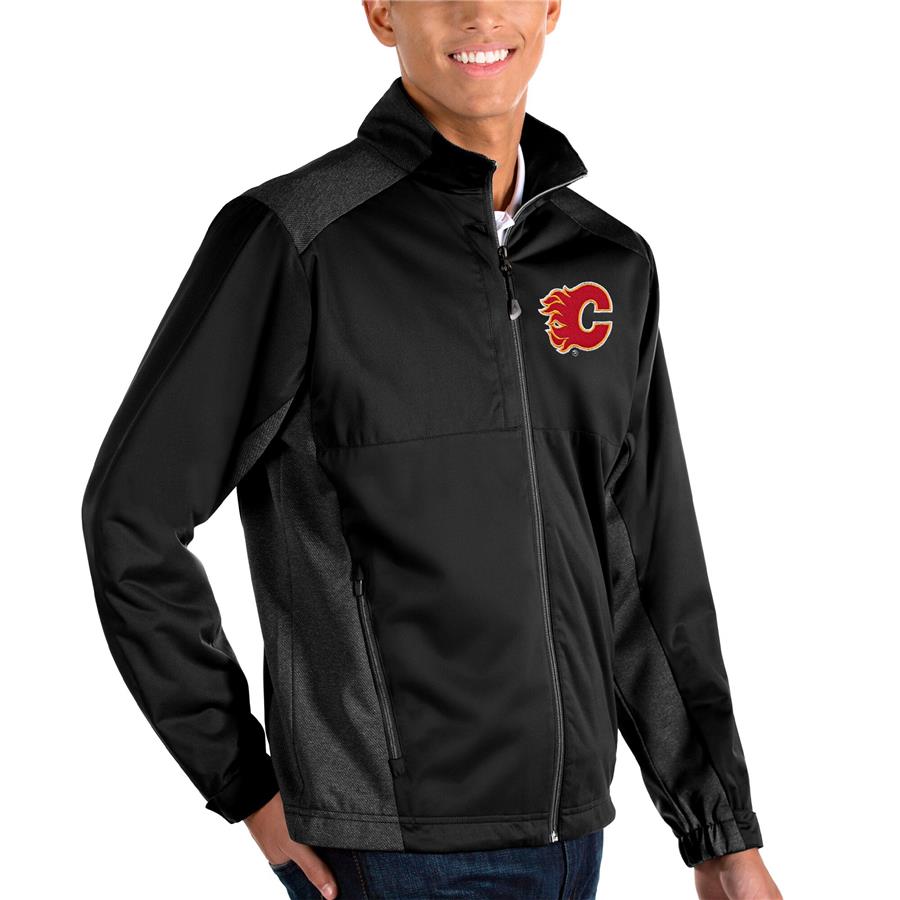 Calgary Flames Antigua Revolve II Full Zip Jacket - Black