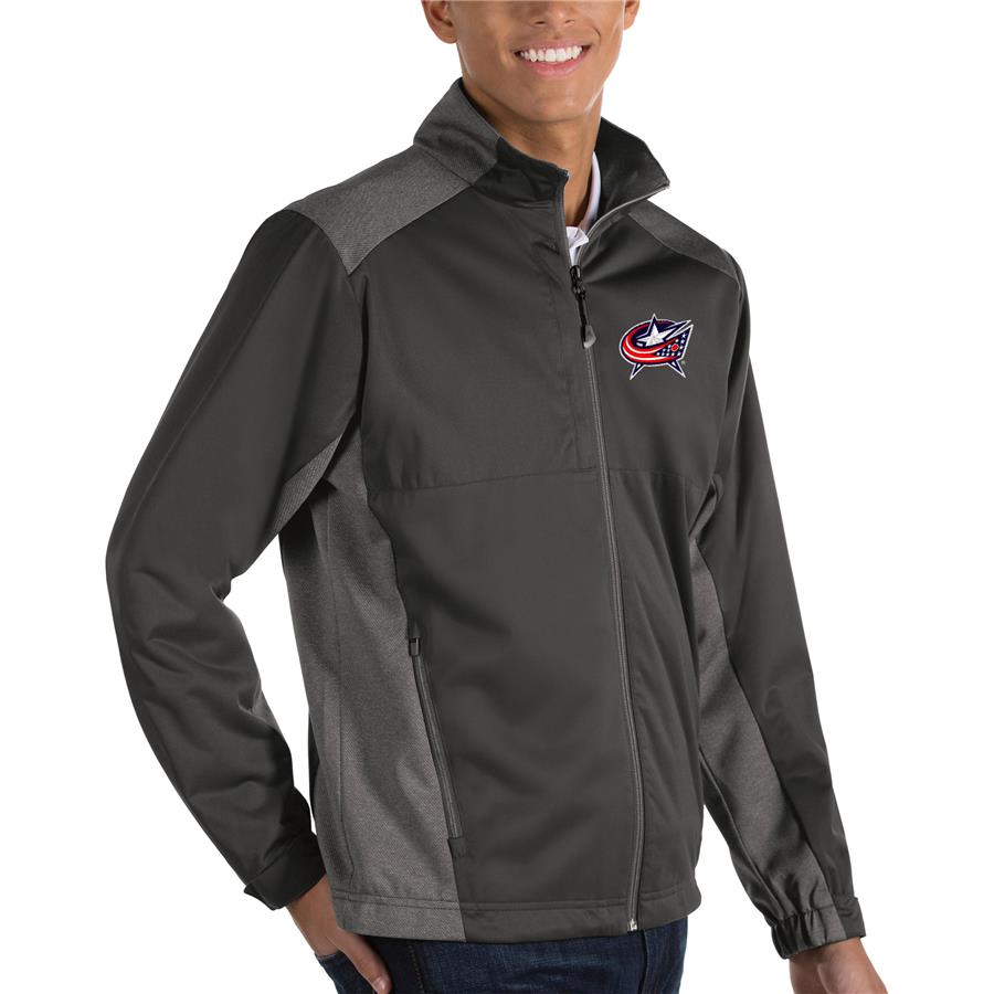 Columbus Blue Jackets Antigua Revolve II Full Zip Jacket - Charcoal