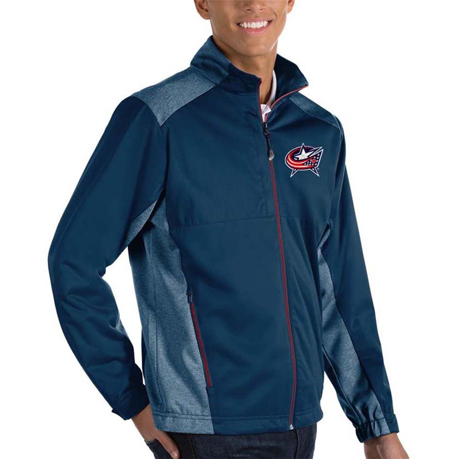Columbus Blue Jackets Antigua Revolve II Full Zip Jacket - Navy