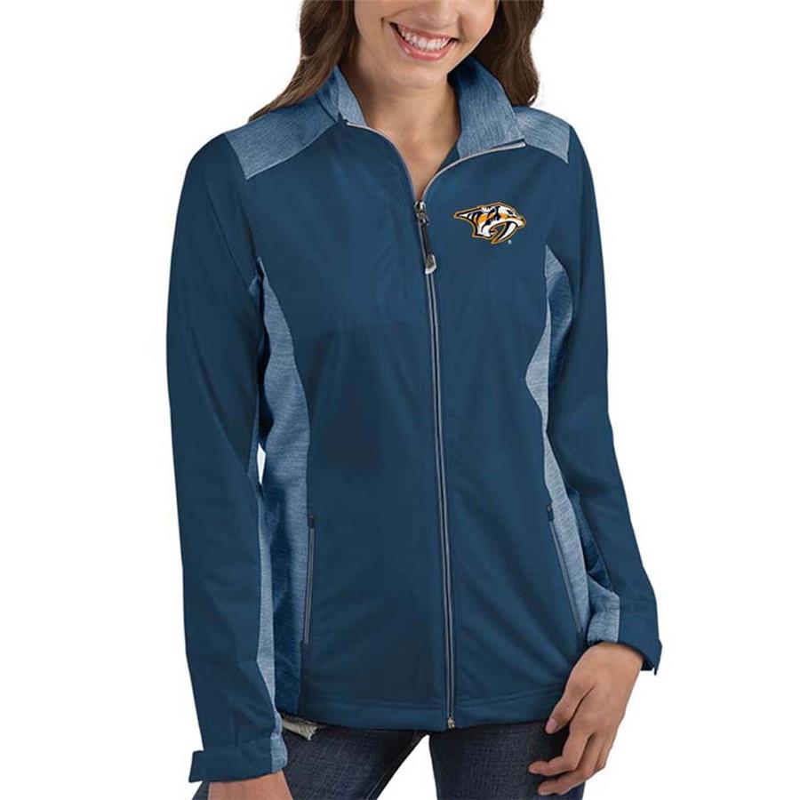 Nashville Predators Antigua Women's Revolve Full-Zip Jacket - Navy