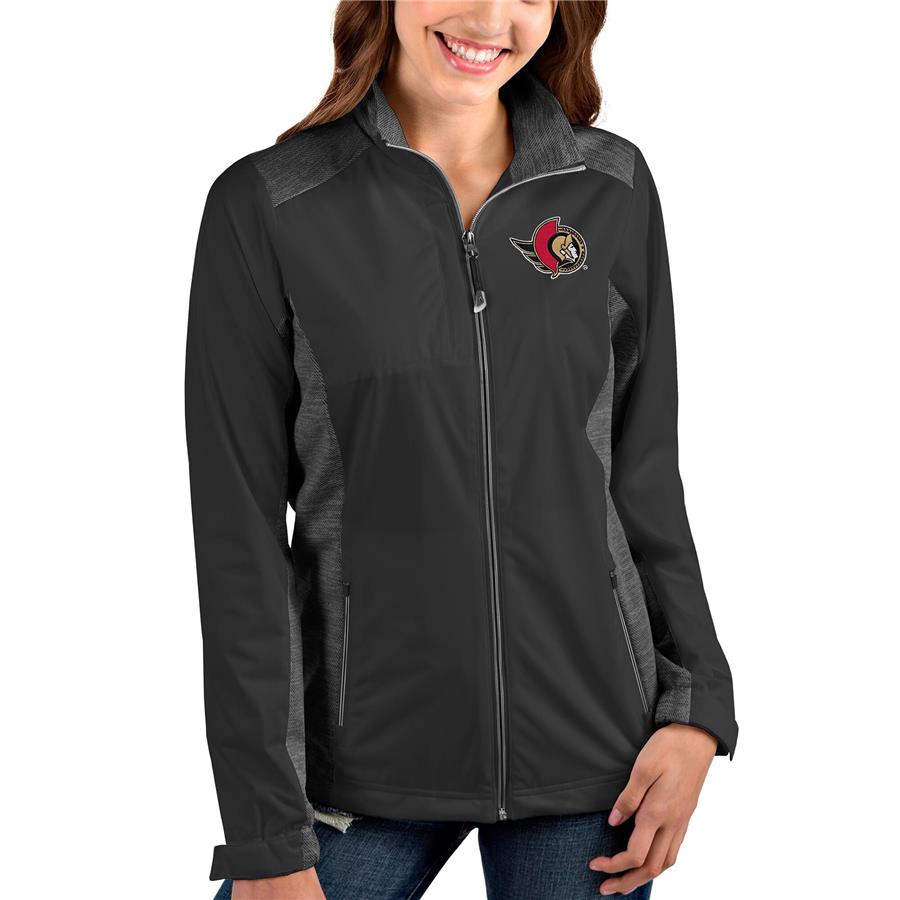 Ottawa Senators Antigua Women's Revolve Full-Zip Jacket - Heathered Charcoal