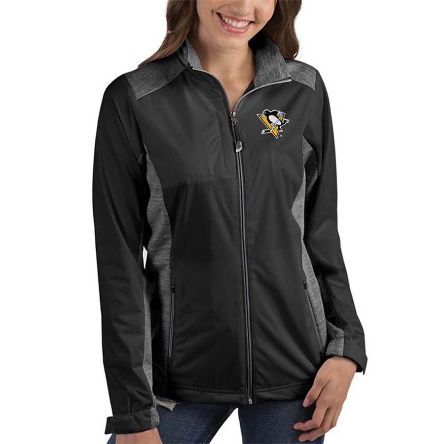Pittsburgh Penguins Antigua Women's Revolve Full-Zip Jacket - Black