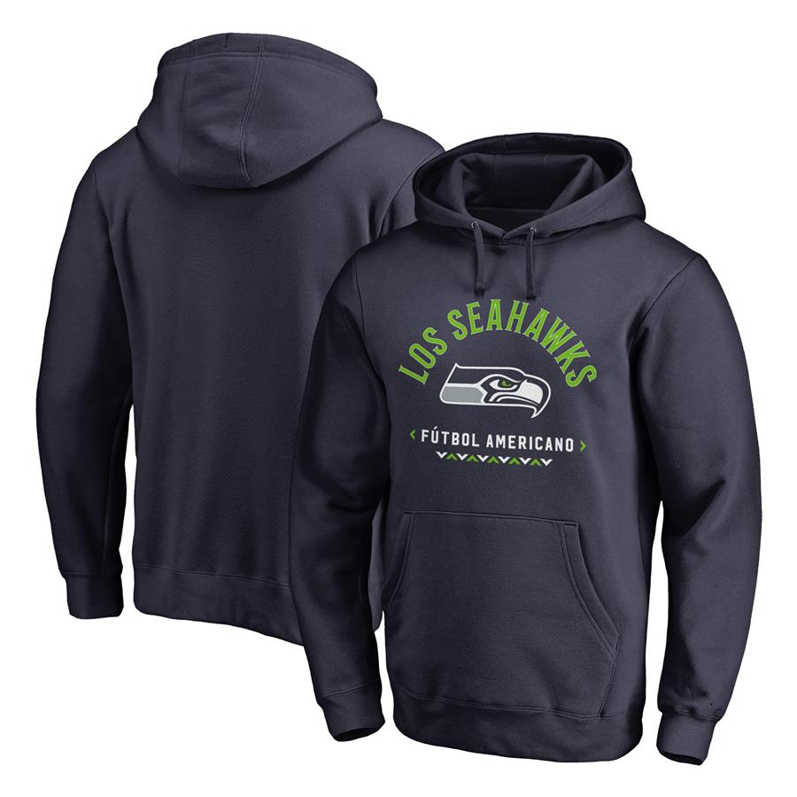 Seattle Seahawks NFL Pro Line by Fanatics Branded Futbol Americano Pullover Hoodie - College Navy