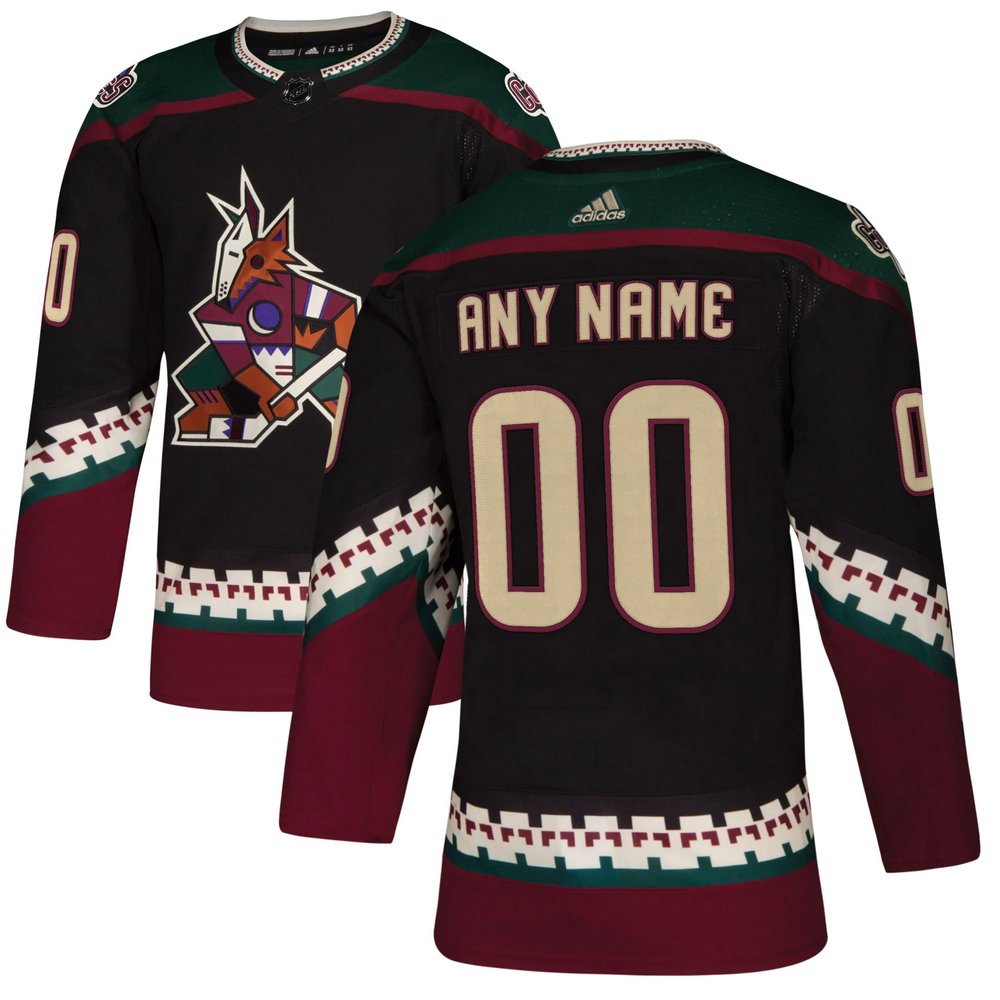 Arizona Coyotes adidas Alternate Authentic Custom Jersey - Black