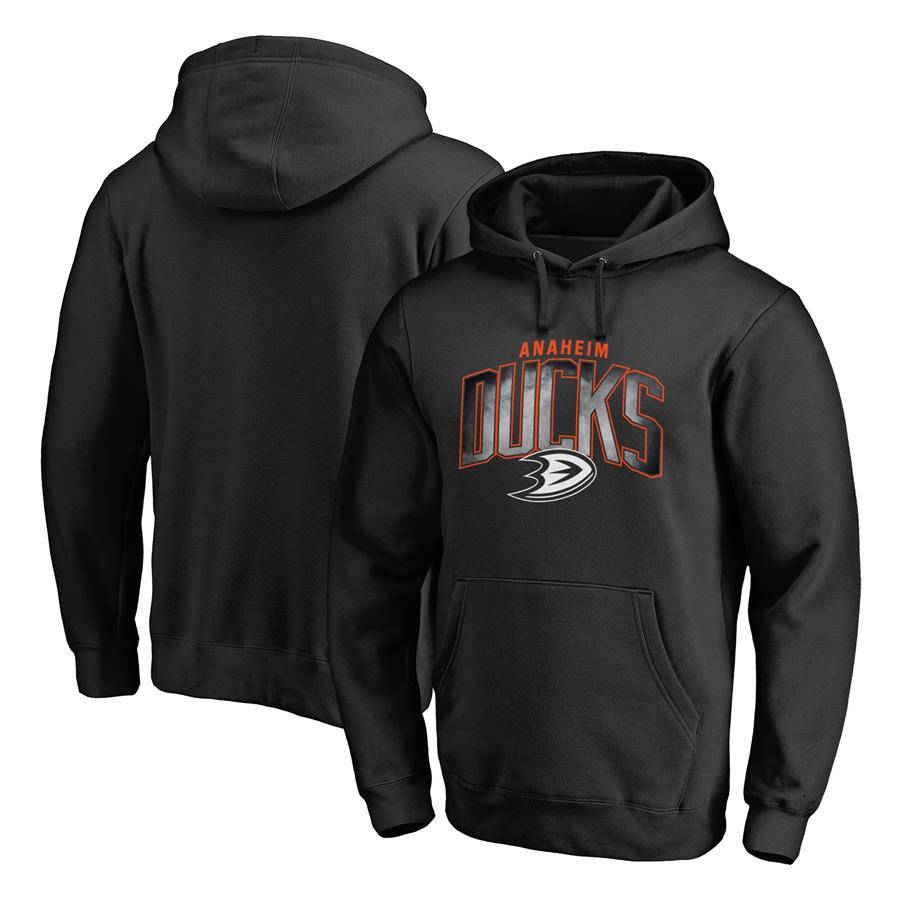 Anaheim Ducks Fanatics Branded Arch Smoke Pullover Hoodie - Black