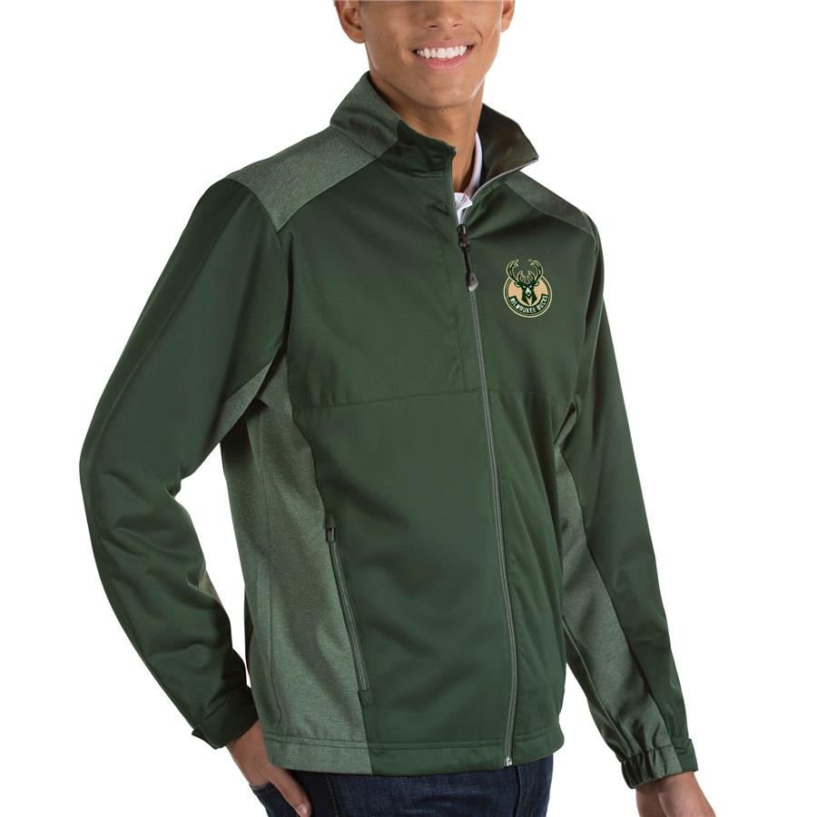 Milwaukee Bucks Antigua Revolve Full-Zip Jacket - Green