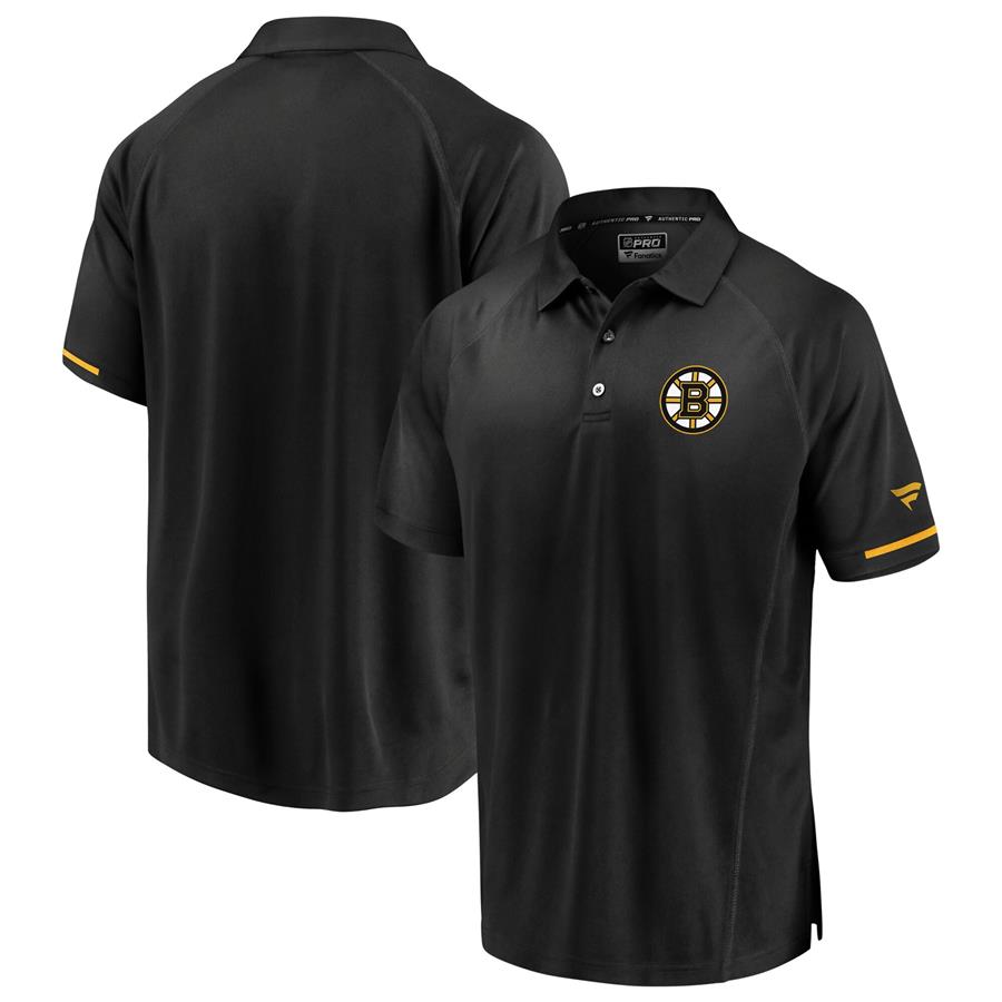Boston Bruins Fanatics Branded Authentic Pro Rinkside Polo - Black