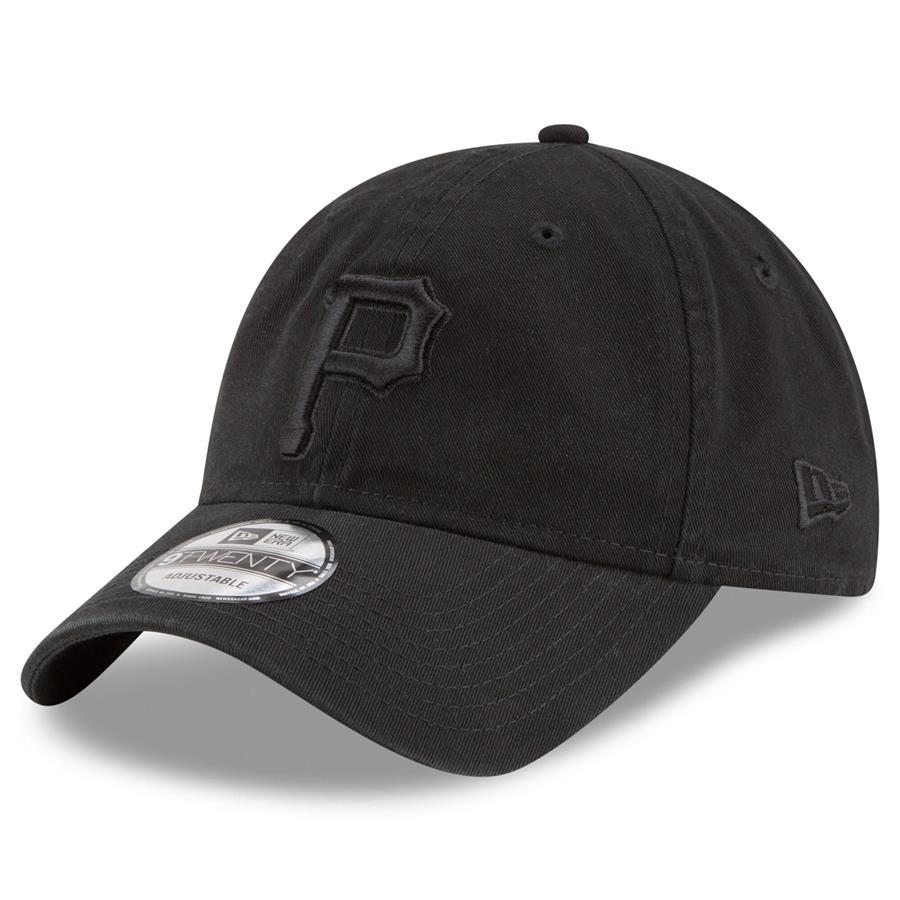 Pittsburgh Pirates New Era Team Tonal Core Classic 9TWENTY Adjustable Hat - Black