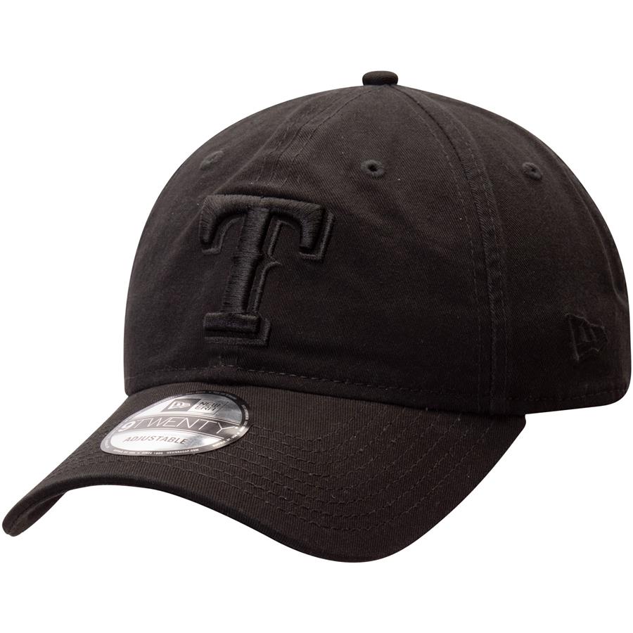 Texas Rangers New Era Team Tonal Core Classic 9TWENTY Adjustable Hat - Black