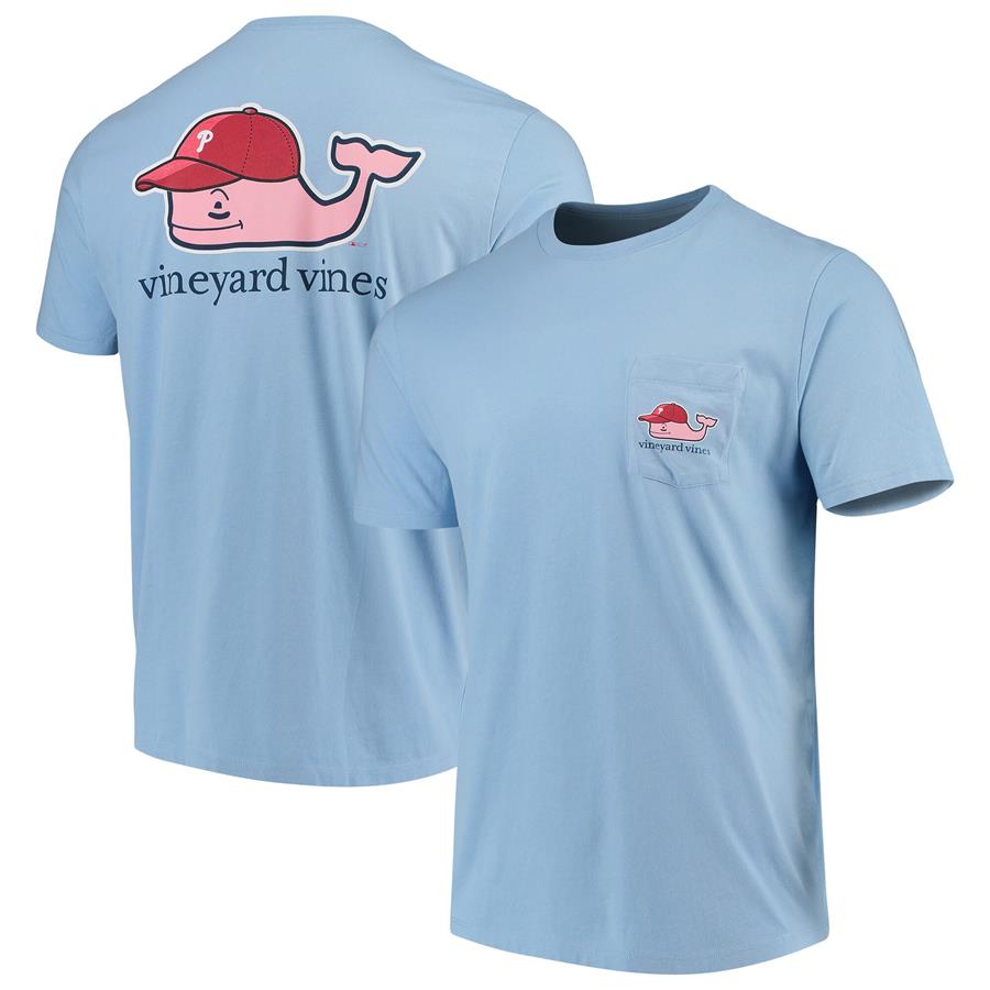 Philadelphia Phillies Vineyard Vines Baseball Cap T-Shirt - Light Blue