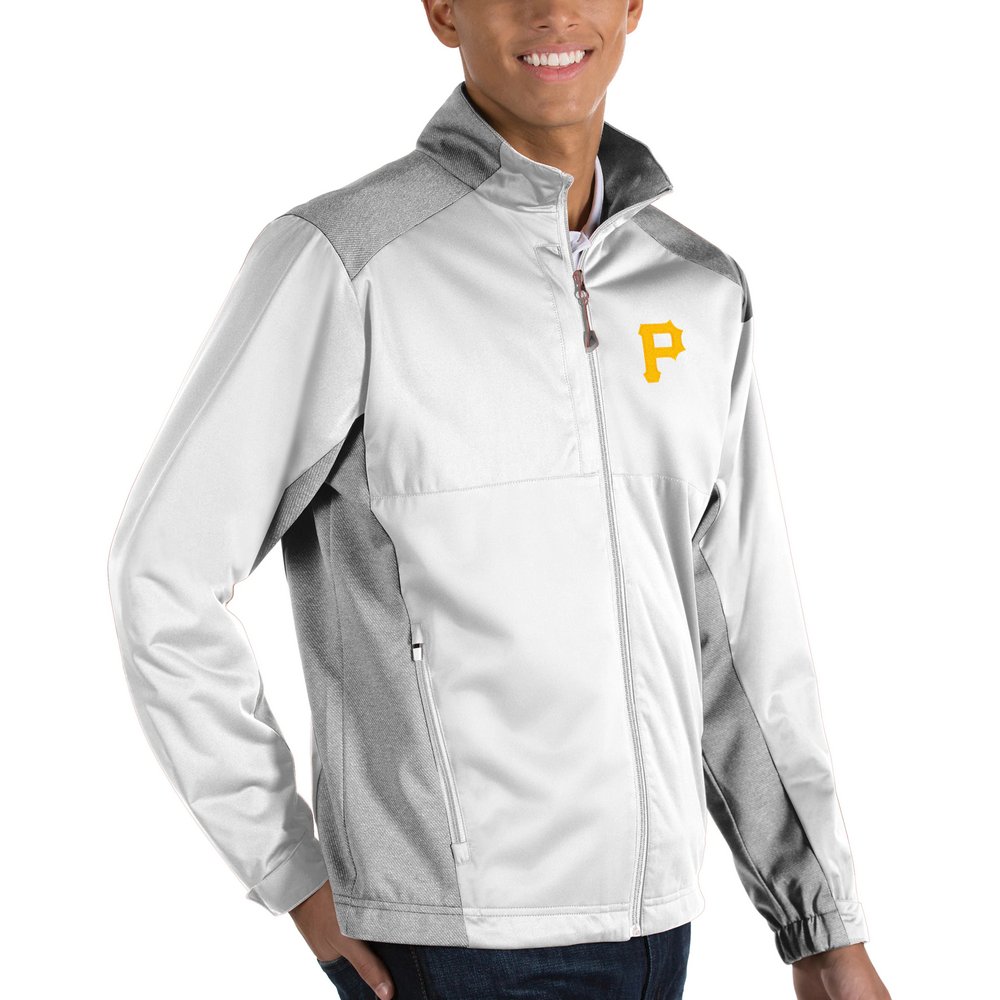 Pittsburgh Pirates Antigua Revolve Full-Zip Jacket - White