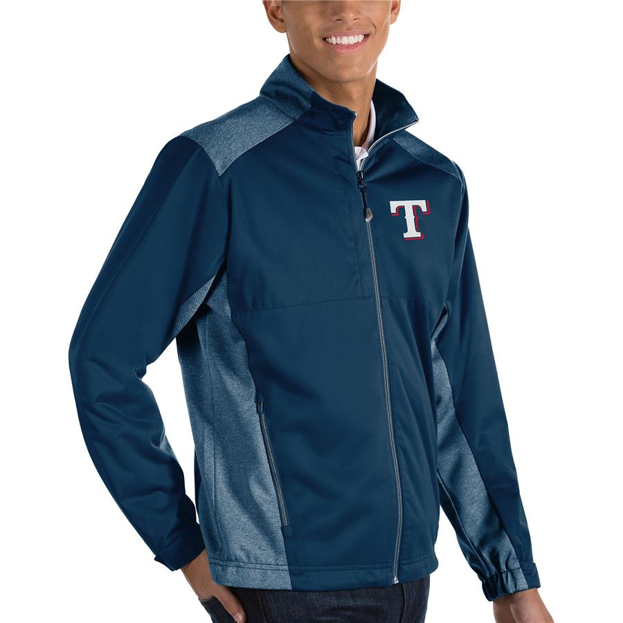 Texas Rangers Antigua Revolve Full-Zip Jacket - Navy