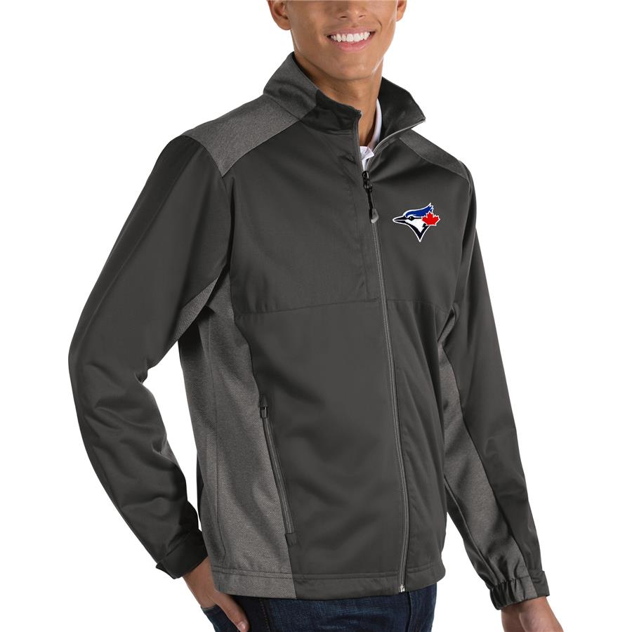 Toronto Blue Jays Antigua Revolve Full-Zip Jacket - Charcoal