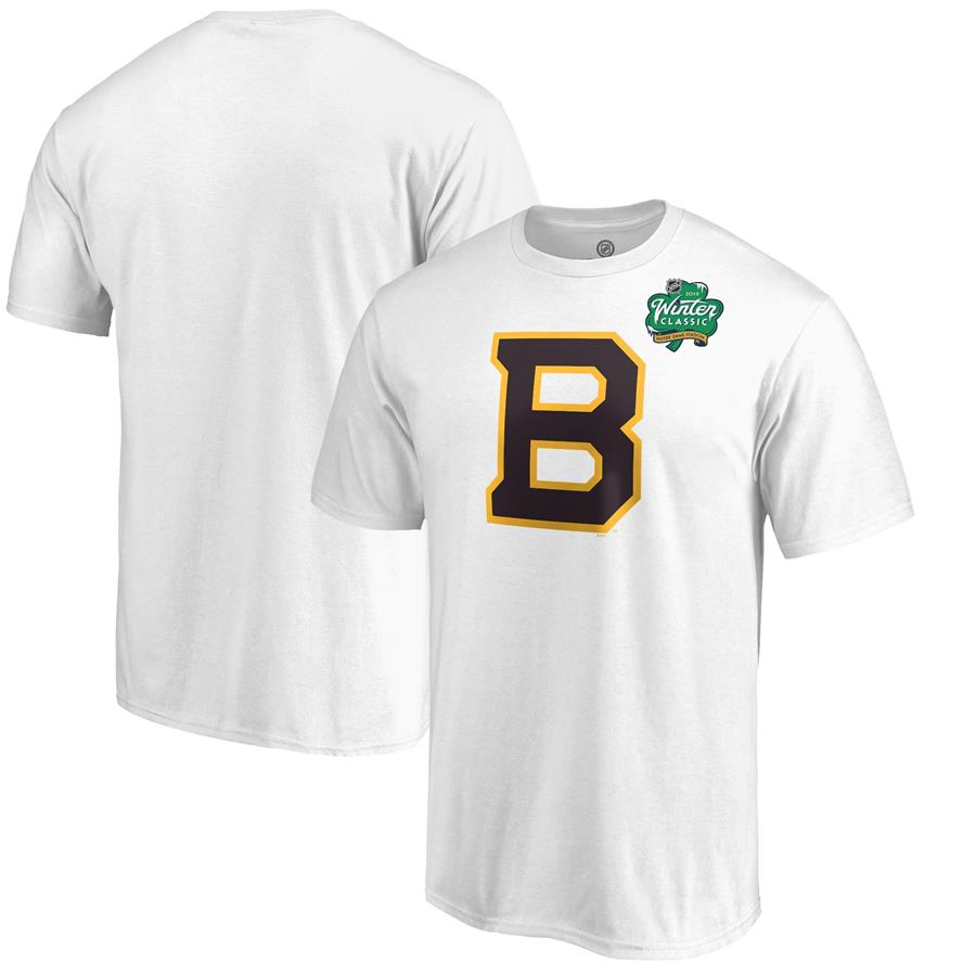 Boston Bruins Fanatics Branded 2019 NHL Winter Classic Primary Logo T-Shirt - White