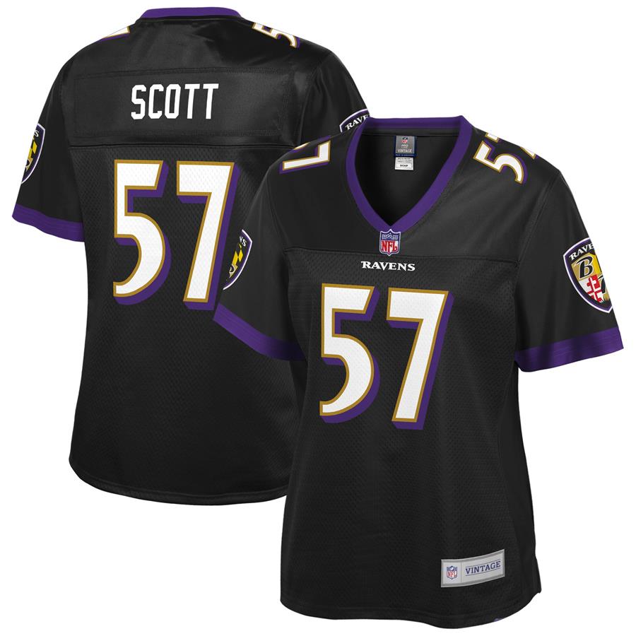 Bart Scott Baltimore Ravens NFL Pro Line Women's Retired Player Jersey - Black