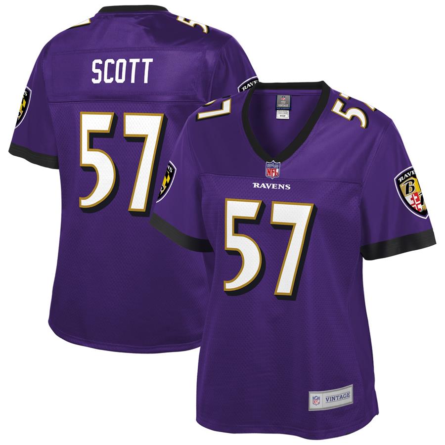Bart Scott Baltimore Ravens NFL Pro Line Women's Retired Player Jersey - Purple