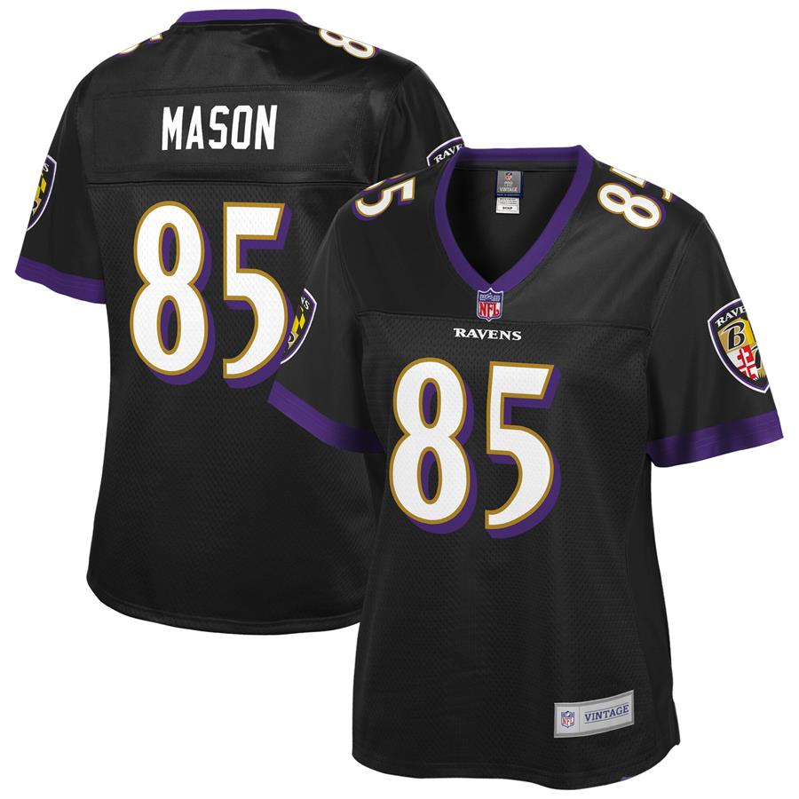 Derrick Mason Baltimore Ravens NFL Pro Line Women's Retired Player Jersey - Black
